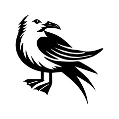 Obraz premium Simple Vector Icon of a Masatierra petrel – Logo Design Illustration