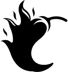 food illustration spicy silhouette hot logo red icon chili outline cooking pepper mexican spice vegetable ingredient chilli fresh restaurant shape for vector graphic background