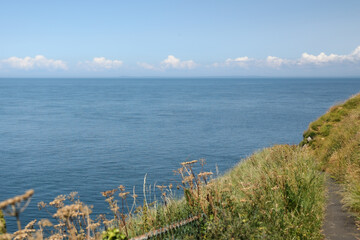 View of the Atlantic Ocean in Ilfracombe, Devon, England