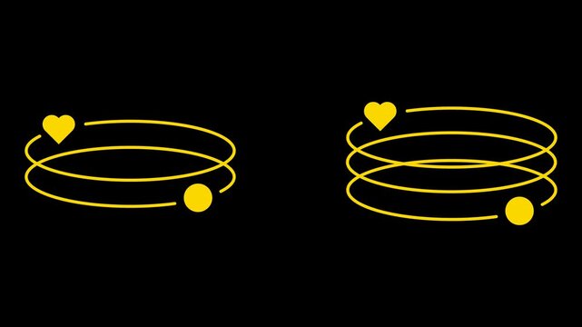 Circle line Shape Animation for Border and frame in a loop. HUD Ellipse Future Frames. Aesthetic minimalist Ornament Oval geometric 4k design animation Background