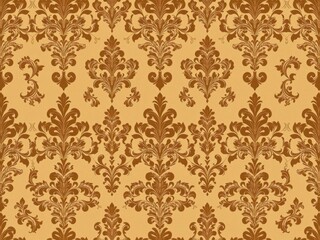 Intricate and elegant damask seamless vector pattern perfect for backgrounds, textiles, and paper products, luxurious, textile, decorative