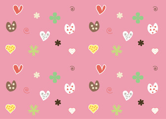 Valentine seamless pattern vector for background wallpaper decoration festival anniversary stock illustration