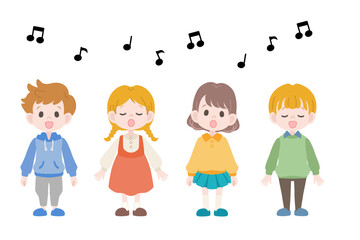 合唱をする子供たち