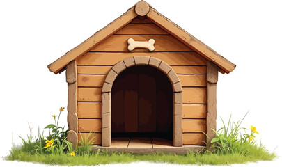 Dog House on a white background