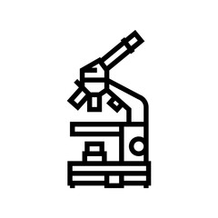 microscope genetic engineering line icon vector. microscope genetic engineering sign. isolated contour symbol black illustration