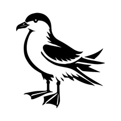 Obraz premium Simple Vector Icon of a Masatierra petrel – Logo Design Illustration