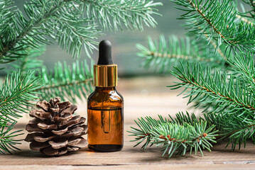 Fir, cedar, pine essential oil dropper