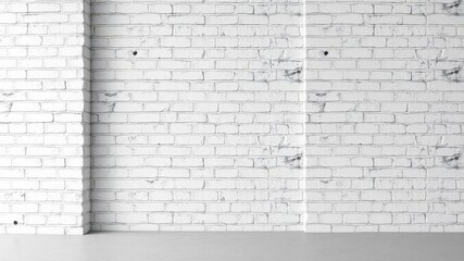 Fototapeta premium White brick wall background perfect for adding a modern and textured touch to your design projects, interior, backdrop, material
