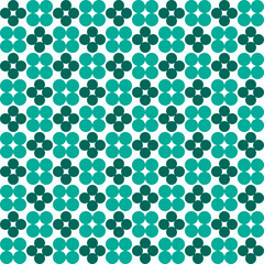 Circles Dots Green Flower Geometric Pattern Modern Shapes Background