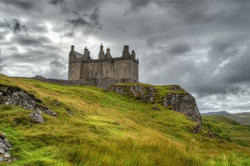 Fototapeta premium Ancient Castle on a Hill
