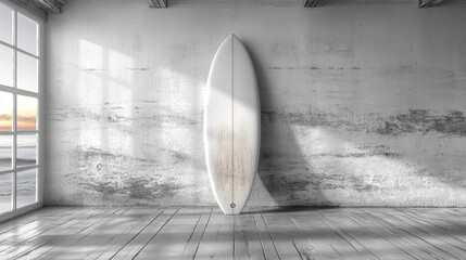 Sleek Design: The Elegance of a White Surfboard