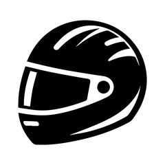 Fototapeta premium Simple Vector Icon of a Helmet – Logo Design Illustration