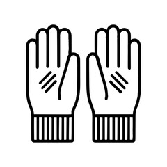 Simple Vector Icon of a Gloves. – Logo Design Illustration