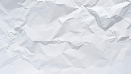 Fototapeta premium Crumpled white paper with shadows and creases, representing concept of failure and mistakes, texture, surface, creases