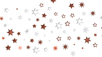 Obraz premium Twinkling Christmas Trail: Exquisite 3D Illustration of Falling Festive Starry Traces