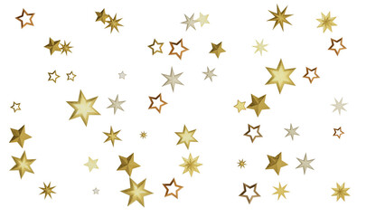 A beautiful abstract background with golden stars on a black background, perfect for a holiday or celebration.