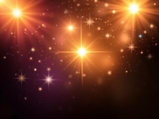 Gold lights rays illuminating a dark background with a warm, glowing effect, sparkle, celestial, mystical