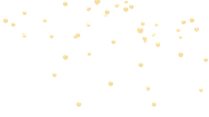 Abstract Yellow Circles Scattered On White Background