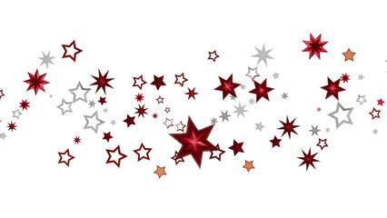 Red Silver Stars Burst Background