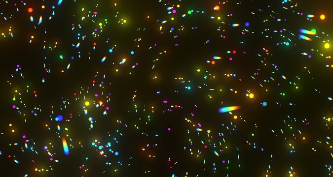 Abstract Colorful Lights and Glowing Particles Background