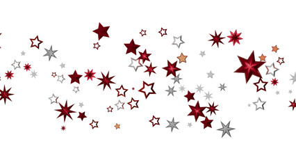 Red and Silver Stars Scatter