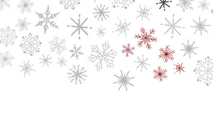 Red and Grey Snowflake Pattern