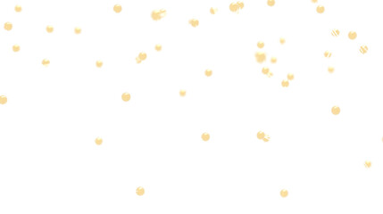 Abstract Gold Balls on White Background