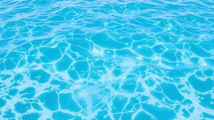 Obraz premium Pure blue turquoise water with foamy waves, perfect for tropical paradise designs and sea backgrounds, paradise, scenic