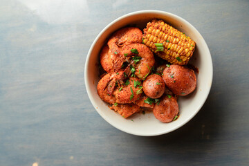 Bowl of Cajun Shrimp Boil