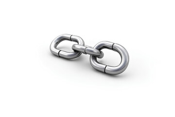 Obraz premium Broken Chain Symbolizing Freedom on White Background