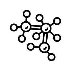 molecular structure genetic line icon vector. molecular structure genetic sign. isolated contour symbol black illustration