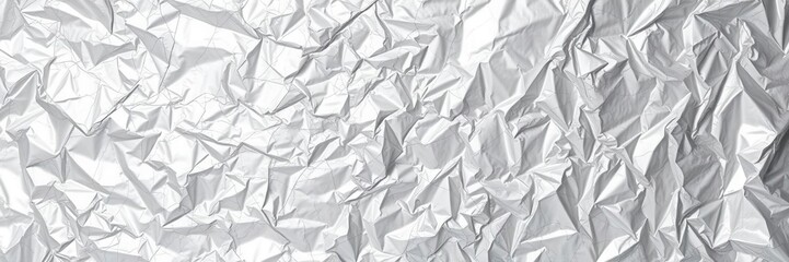 Shiny silver foil with elegant crinkled texture for luxury design projects, crinkled, silver