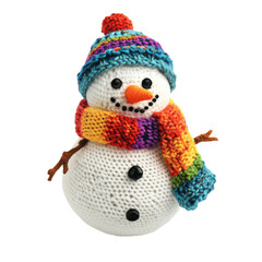 Adorable Snowman Figurine with Scarf and Hat for Winter D&eacute;cor