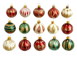 Vintage Glass Ornament Set 