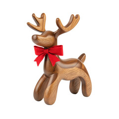 Wooden Reindeer Figure