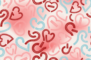 love pattern vector romantic background