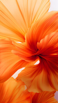 Abstract Flowers，Orange flowers, abstract, art flowers