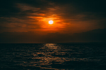 Sunset over the sea