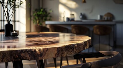 Minimalist Round Dining Table in Modern Interior Design