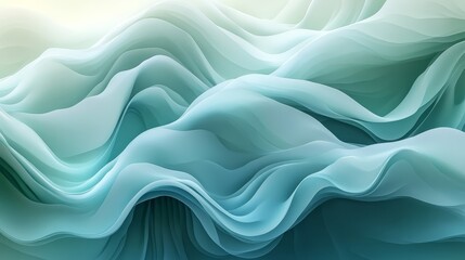 Obraz premium Book Cover Design, Tranquil Waves of Water in Serene Blues and Greens