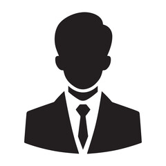 People silhouette icon vector. User flat icon. Man Profile silhouette vector art 1