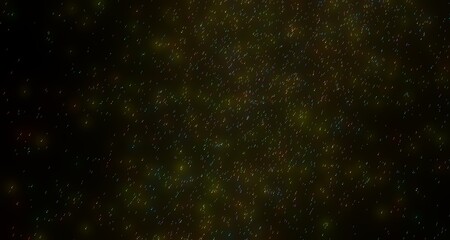 Abstract Colorful Stars on Black Background