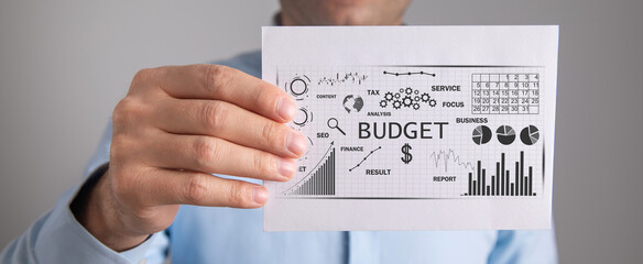 Concept of Budget with a financial graphs. Business. Finance