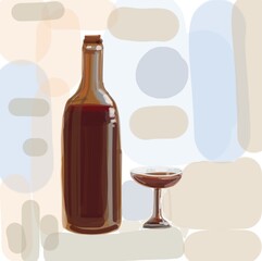 bottle and glass