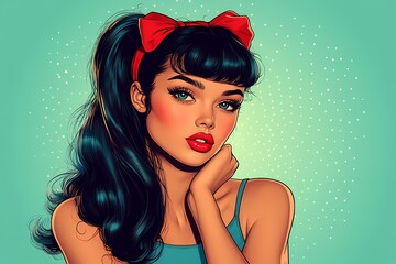 Retro Pin-Up Beauty: 1960's Vintage Sticker Art