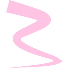 Pink Ribbon Shape for Decorations and Abstract Design