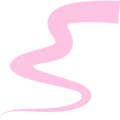 Naklejka premium Pink Ribbon Shape for Decorations and Abstract Design