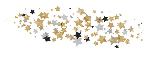XMAS Stars - stars background, sparkle lights confetti falling. magic shining Flying christmas stars on night
