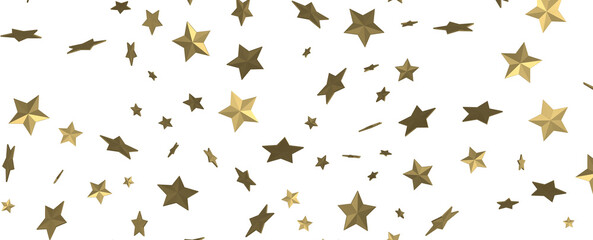 stars gold modern frame in 3d