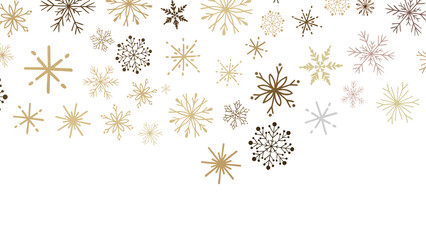 Snowflake Ballet: Exquisite 3D Illustration of Descending Festive Snowflakes in Motion